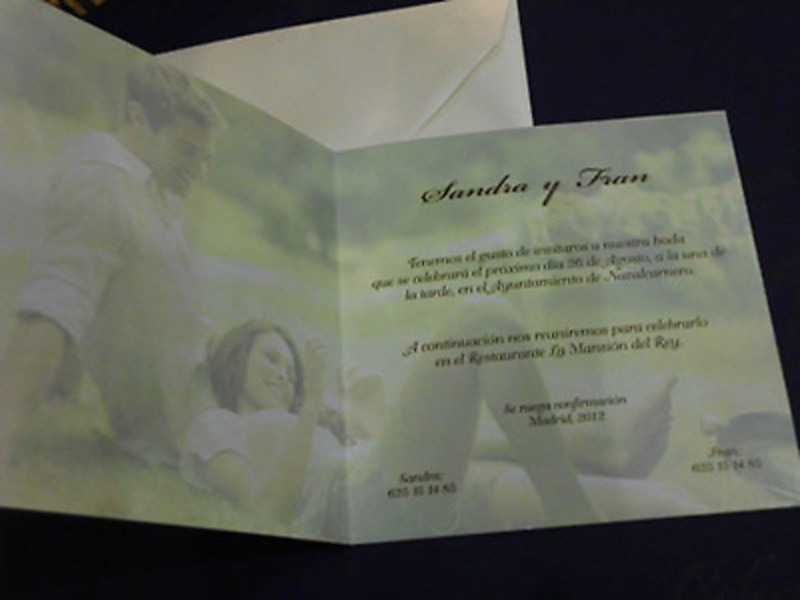 Invitación de boda Ref.30007 - Impresión GRATIS 