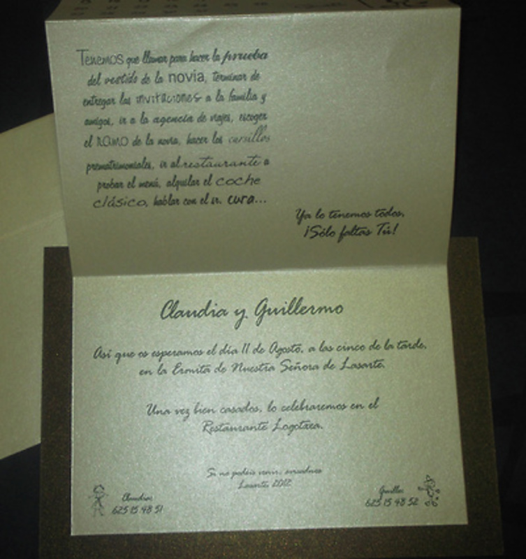 Invitación de boda calendario Ref.20003 - IMPRESION GRATIS 