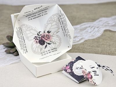 Invitación de boda comecocos mariposa 39638 