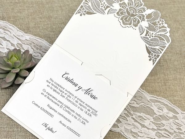 Invitación de boda mariposa 39624 
