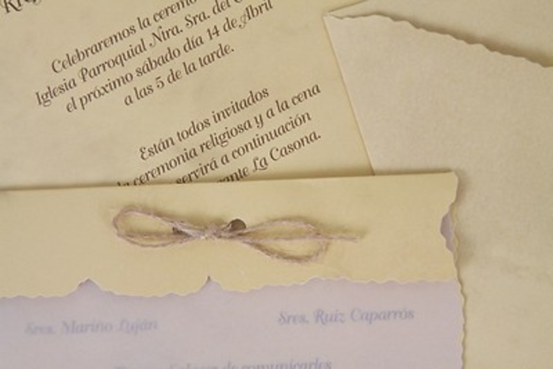 Invitación de boda pergamino Ref.100238 Impresión GRATIS 