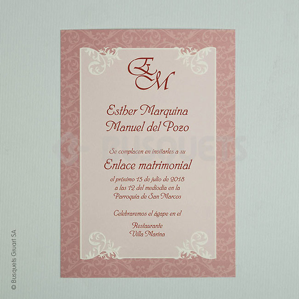 Invitación de boda ref.18946. Impresión GRATIS 