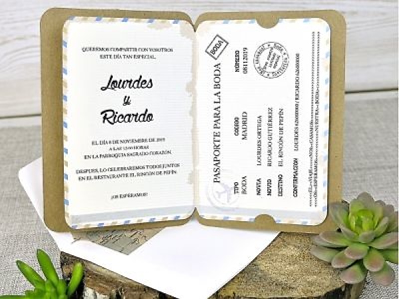 Invitación pasaporte boda 39315 