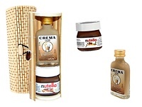 Licor petaca crema , nutella y caja madera 