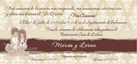 Invitación de boda Ref.22710 Impresión GRATIS