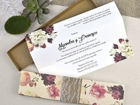 Invitación de boda caja flores 39601