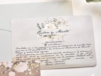 Invitación de boda vintage 39782
