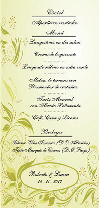 Minutas boda Otoño