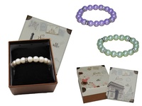 Pulsera perlas colores y caja
